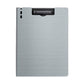 Light grey A4 vertical foldable file board with metal clamp and pen slot