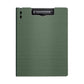 Dark green A4 vertical foldable file board with metal clamp and pen slot