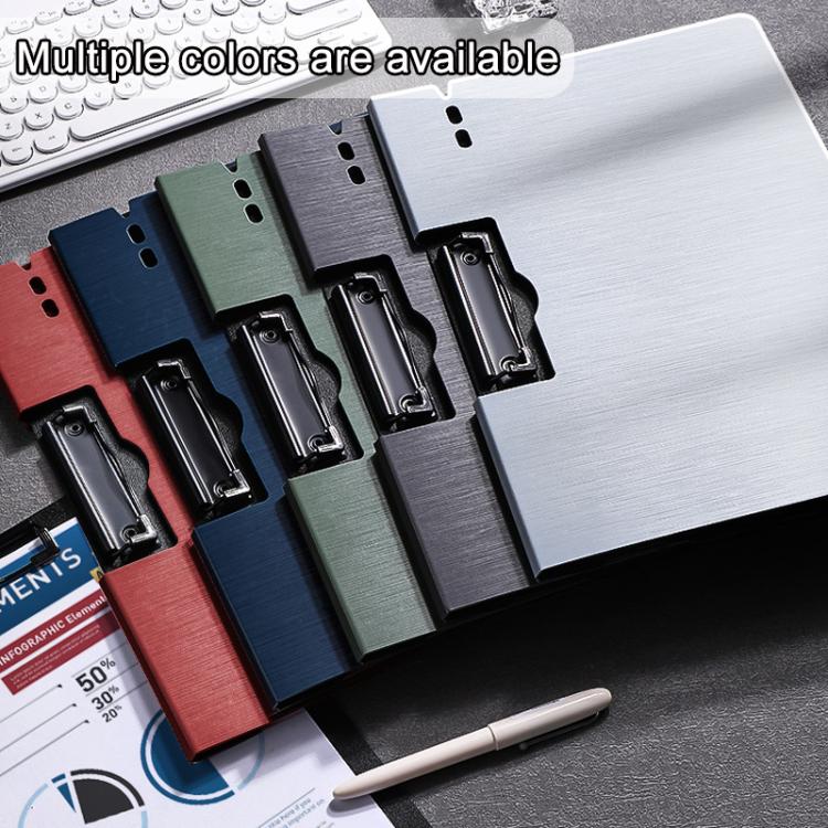 Assorted color A4 clip boards with metal clamp and pen slot