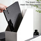 A4 foldable file board with metal clip, holding stacked papers