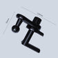 Black car phone holder extension rod base with two-socket clamp design, size labeled
