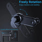 Black car phone holder base with circular pivot knob and extended clamp arm