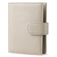 Cream leather-look passport holder with attached notebook cover and side strap