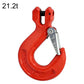 21.2-ton red alloy lifting clevis hook with steel safety latch