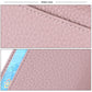 Light pink RFID anti-theft card bag close-up of textured leather and stitching