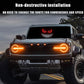 Car LED devil-eye lights with red center eyes and orange glowing front accents