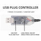 USB LED controller box with two-button on/off and flashing mode switch