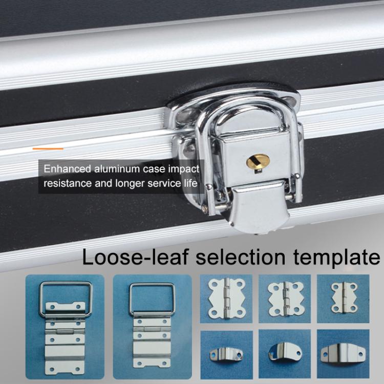 Aluminum key lock storage box with reinforced handle latch and key lock front