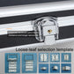 Aluminum toolbox lock latch close-up with chrome hardware and brass key cylinder