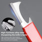 Red manual quick knife sharpener with metal sharpening blade and red handle