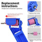 Blue portable drill bit sharpener with pink grinding wheel and removable housing