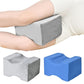 Gray and blue side-lying knee support pad pillows, wedge knee cushions