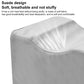 Gray suede-style fabric knee support pad pillow, curved wedge top