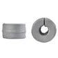 Gray ankle ring position cushion, shown front and side views