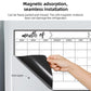 Monthly calendar magnetic refrigerator message board with removable magnetic back film