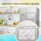 Monthly calendar magnetic refrigerator message board mounted on a refrigerator door