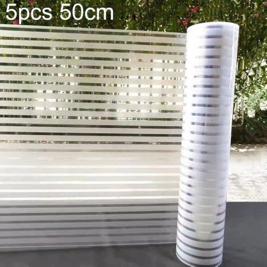 Small-striped frosted privacy glass sticker roll, 50cm x 1m