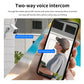 Outdoor PTZ security camera with two-way voice using a smartphone, white housing