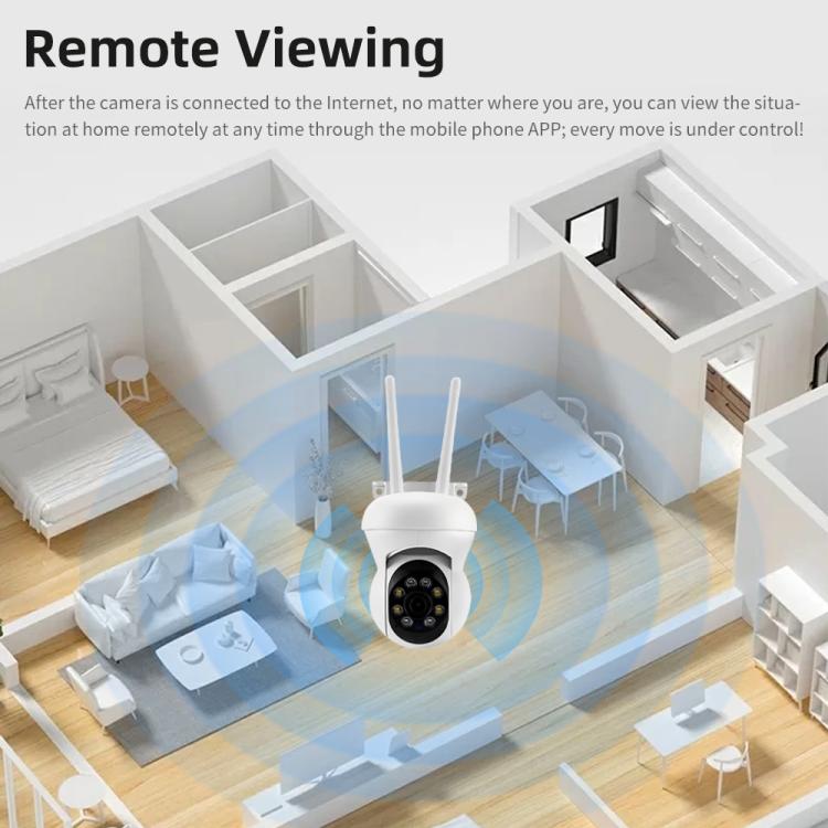White security camera on a wall mount, indoor monitoring view