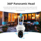 White 360° pan security camera with dual antennas