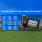 Video doorbell intercom kit with exterior camera and 4-inch gray screen monitor