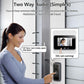 Two-way audio video doorbell intercom with wall screen monitor and door camera