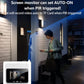 Outdoor video doorbell intercom with gray exterior camera and screen monitor