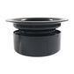 Black solar-powered ceiling vent fan with open top showing interior housing