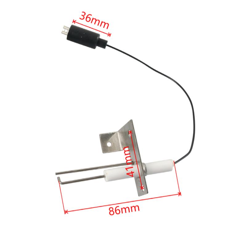 Water heater igniter electrode 86mm length; 36mm and 4mm measurements