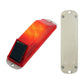 Solar LED warning light set: red lens unit and white mount backing