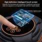 Electric car triangular air pump inflator with touchscreen interface and illuminated icons