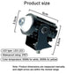 LED mini spotlight size diagram with round lens housing and threaded mounting stud