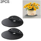 Two-pack black wall-mounted storage racks with mounting holes