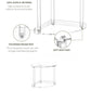 Clear acrylic corner shelf rack with round rod frame and anti-skid base pads