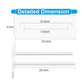 Clear acrylic wall-mount hat rack diagram with dimensions shown