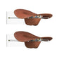 Wall-mounted clear acrylic hat rack displaying two brown cowboy hats
