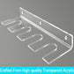 Clear acrylic wall-mounted display rack with five oval bat slots and bat rest arms