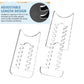 Set of adjustable clear acrylic furniture wall spacers, tall U-shape with tooth grips