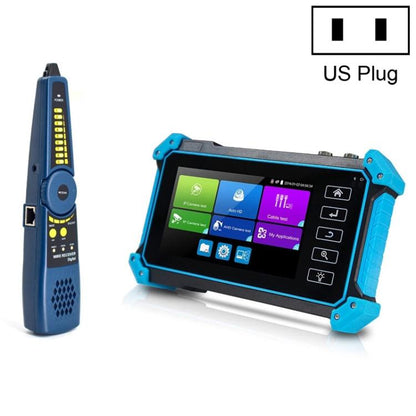 Network video cable tester with US plug, blue rugged touch-screen handheld