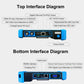 Coaxial tester port layout diagram with top and bottom interface labels