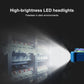 Network video tester with LED headlight shining beam, blue body
