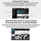 Smart IPC testing network video surveillance tester showing camera feed on screen