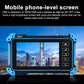 CCTV tester with bright outdoor scene on screen and right-side control buttons