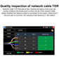 CCTV tester display showing network cable TDR test results and wire pair status