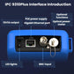 Blue tester interface with LAN port, POE power supply, optical power meter, and BNC input