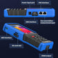 Blue handheld tester with power input port, USB interface, HDMI output, and SD card slot