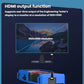 Blue engineering tester with HDMI output connection to external monitor