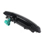 Left rear outside door handle with mounting studs, black plastic, side profile
