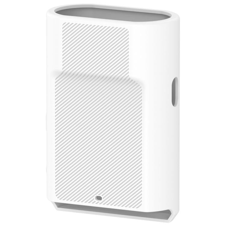 White silicone case with textured vent pattern and bottom speaker cutout
