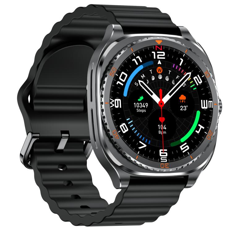 G99 smartwatch with black band and colorful step and heart-rate display